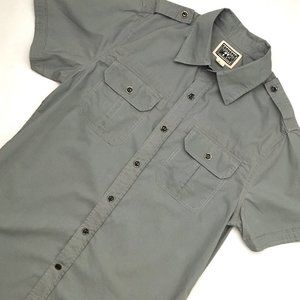 Converse Gray Cargo Utility Button Down - S